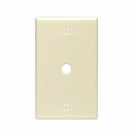LEVITON 1-Gang Plastic Ivory Telephone/Cable Wall Plate with 0.312 In. Hole 001-86013